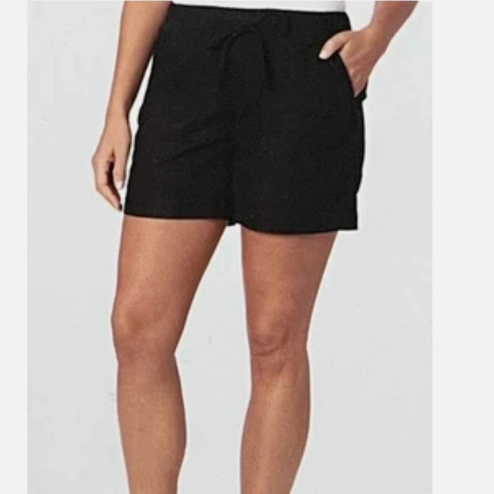 Briggs Shorts Linen Blend Black Small